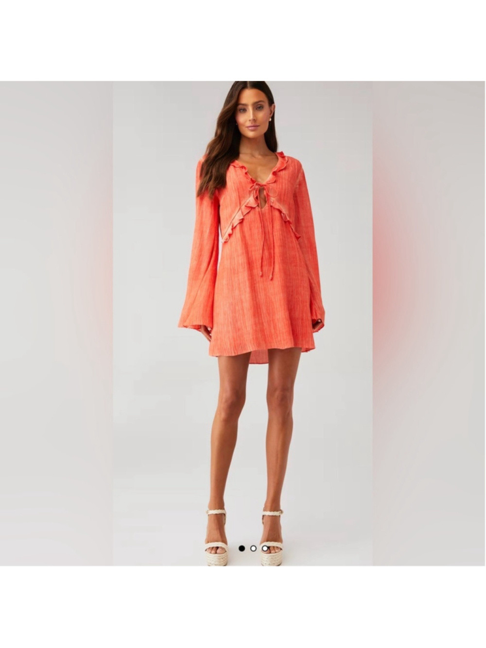 Rococo Sand Vibrant Orange Mini Dress